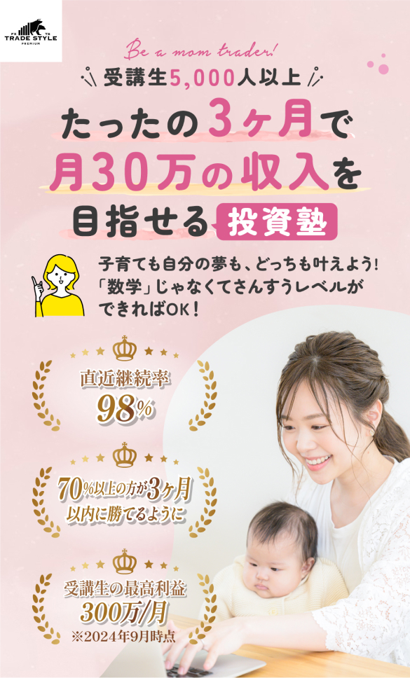 受講生5,000人以上 たったの3か月で月30万の収入を目指せる投資塾